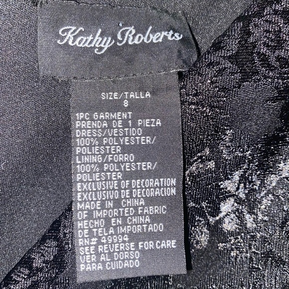 Kathy Roberts Embellished Black Dress, Size 8 - Picture 9 of 9